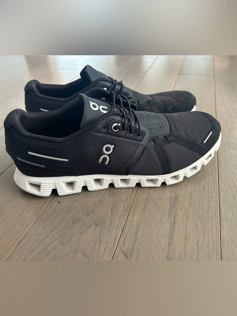On Cloud Running Shoes in Black & White